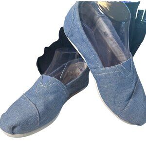 Tom's Chambray‎ Blue Shoes Women's Size 7.5 Flats